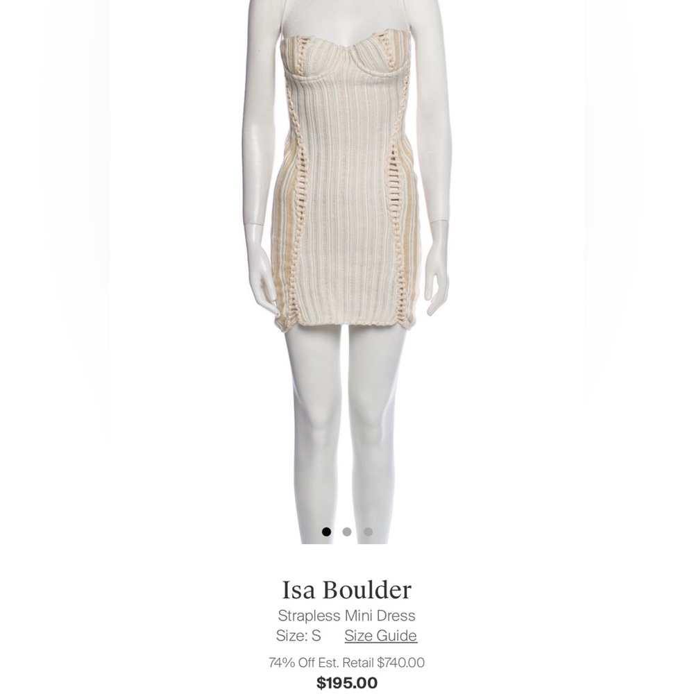 NWT Isa Boulder White Woven Dress sz Small